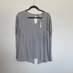 Ariat Gray Women's Blouse with Studded Sleeves